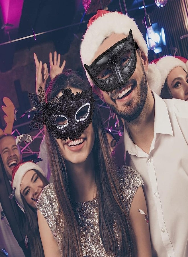 Patpat قناع باتبات® التنكري المكون من 6 قطع من الدانتيل، مناسب للرجال والنساء والأزواج، مستوحى من أزياء حفلات التخرج والحفلات التنكرية الكلاسيكية والهالوين. - Image 5